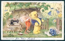 Artista firmato Baumgarten orso gnomo serie 5185 PIEGA ANGOLARE ABRASO pc TW2391