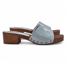 Zoccoli Artigianali in vera Pelle Verniciata & Tacco 4 cm - HandMade-G90139 VCP