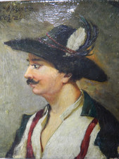 Antico dipinto ad olio del