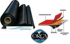 TESSUTO GOMMATO 828 "BLACK" ORCA NEOPRENE/HYPALON 1300 DENARI ALT 145 CM