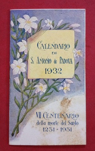 Calendarietto antico 1932 s - calendarietto,