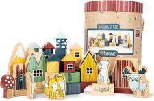 ! 56X Mattoncini Legno per Bambini – Giocattolo per Bambini a Partire Da 1 Anno 