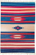 Tappeto kilim blu puro cotone