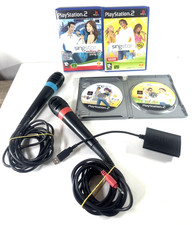 SINGSTAR MICROFONI E 4 GIOCHI PS2 SONY PLAYSTATION SET COMPLETO