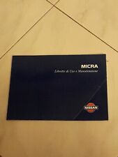 NISSAN  - MICRA - LIBRETTO USO E MANUTENZIONE 1999 - OTTIME CONDIZIONI