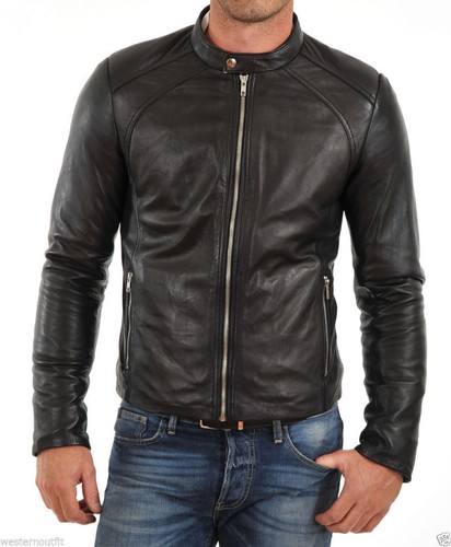 Giacca pelle uomo moto - uomo,