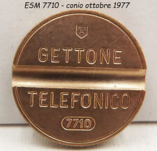 1977 GETTONE TELEFONICO ESM 7710 in gettoni da telefono di raro medaglia token $