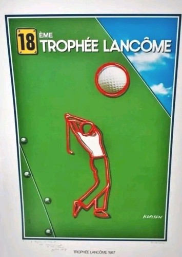 Rare lithographie - ​⛳,
