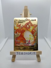Charizard VMAX 020/189 ENG Metal Gold card Pokemon Trading Card PROMO NUOVO ANNO
