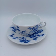 Piattino e tazza Richard Ginori blu rosa ottime condizioni, usato in Giappone