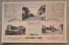 SAN PIERO A PONTI, Campi Bisenzio, Prato. Saluti da. Cartolina d'epoca anni 1920