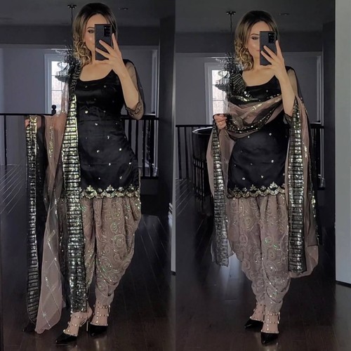 Top georgette finta pesante - georgette,