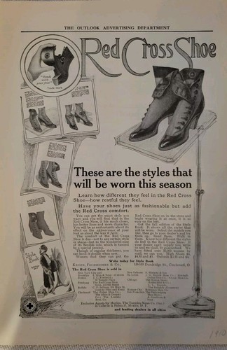 Scarpe alte donna 1910 croce