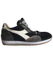 Scarpe Diadora Heritage Equipe H Dirty Stone Wash Evo Sneakers Uomo Pelle Nero/G