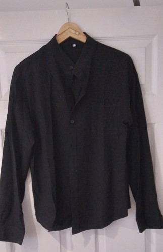 Camicia nera uomo manica lunga