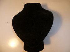 ESPOSITORE COLLO X COLLANE BUSTO USATO BUONO STATO PLASTICA E VELLUTO NERO 