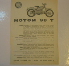 BROCHURE MOTO MOTOM 98 T #168