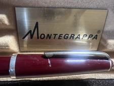 🔴 MONTEGRAPPA penna stilografica bordeaux a pistone scrive vintage