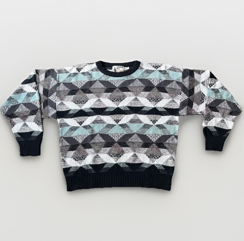 Maglione maglia verde astratto