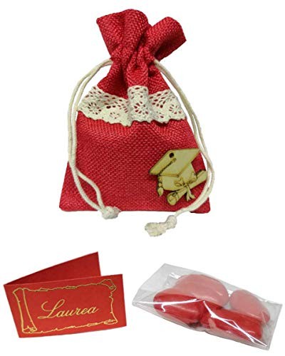 Sacchetto stoffa iuta con - sacchetto,