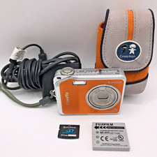 Fujifilm FinePix V10 5.1MP Digital Camera Orange Accessories Excellent Condition