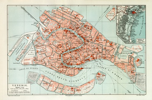 Mappa storica venezia - mappa,