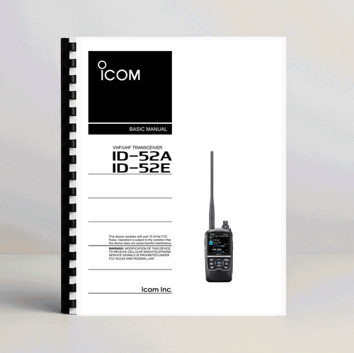 Icom 52a manuale completo - icom,