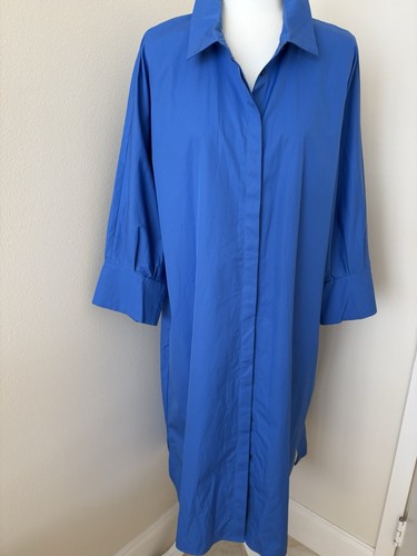 Abito camicia cotone blu - , s