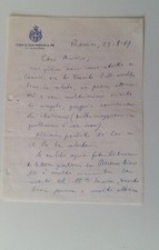 POLITICA 1969 lettera AUTOGRAFA FALCONE LUCIFERO+MINISTRO REAL CASA SAVOIA-NN9