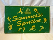 CONI SCOMMESSE SPORTIVE  INSEGNA PUBBLICITARIA ORIGINALE 