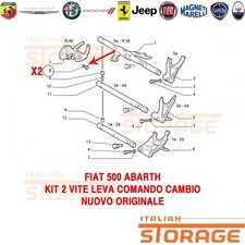 FIAT 500 ABARTH KIT 2 VITE LEVA COMANDO CAMBIO NUOVO ORIGINALE 16286024