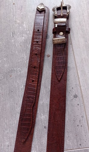Ceinturon vintage cuir - , marron
