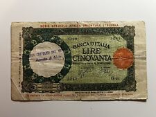 50 LIRE LUPETTA CAPITOLINA AFRICA ORIENTALE ITALIANA DECR 1939 R2