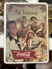 COCA COLA RARO CALENDARIO PERPETUO IN CARTONE FUNZIONANTE 37x27 Cm