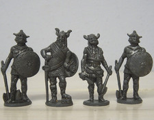 Soldatini Kinder Metallo : Soldati Vichinghi 4 pezzi  Anni 70