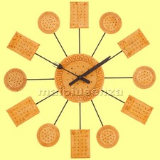 OROLOGIO di design da muro INVOTIS: BISCOTTI, adatto a cucina, bar, caffè NOVITÀ