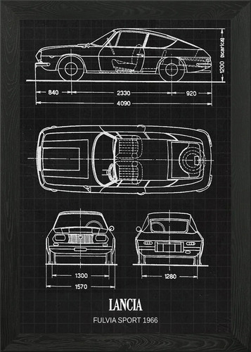 Quadro lancia fulvia - lancia,