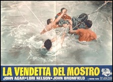 LA VENDETTA DEL MOSTRO 1955 ORIGINAL POSTER FOTOBUSTA SCI-FI