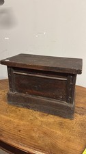 Antico piccolo baule portagioie in castagno, '900, 30x45x25cm