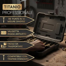 Set Punte Trapano 99pz Titanio