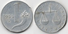 Italia 1 lira, 1955