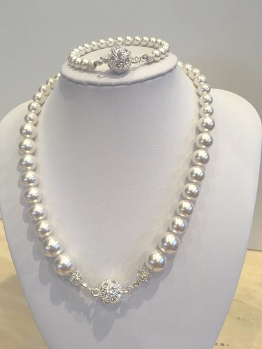 Collana bracciale sposa - sposa, set