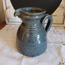 Cruche En Grès Vernissée Signée Baudat