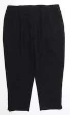 Pantaloni da donna neri in poliestere Dixie taglia 20 L26 regolari