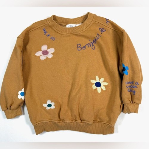 Felpa zara bambina ricamata - felpa,