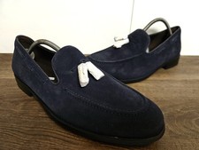 Mocassino Clarks Craft Arlo Trim da uomo scamosciato slip on blu navy scarpa professionale UK 9,5 G EU 43,5 
