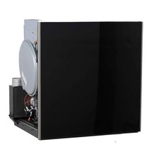 Inserto pellet Laminox APOLLO 24 IDRO BLACK LINE 24kW in acciaio con vetro scuro