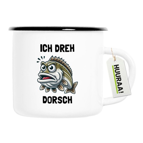Tazza smaltata giro merluzzo