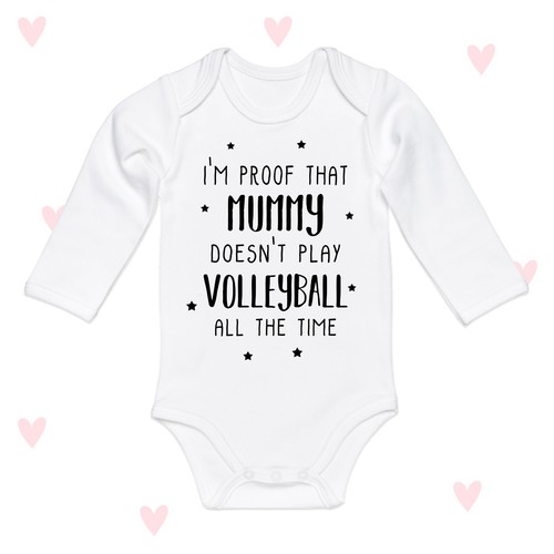 Volleyball mummy baby grow - mummy,