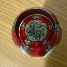 Cuscino Perthshire Millefiori 1989E fermacarte in vetro vintage